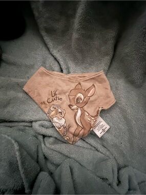 Disney Beige/Brown Bambi & Thumper Bandana Bib